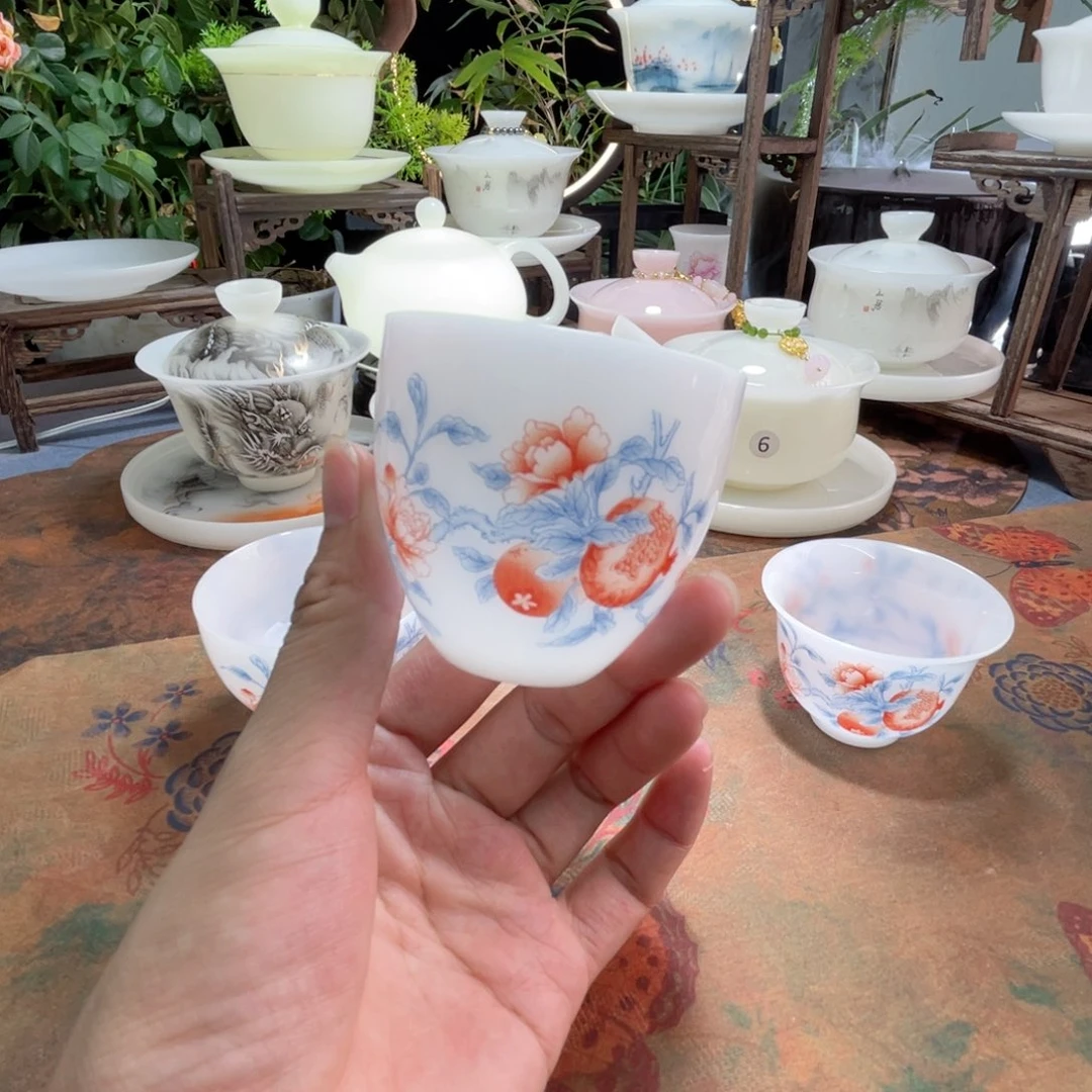 冰晶璞玉榴开百子龙蛋杯80ml