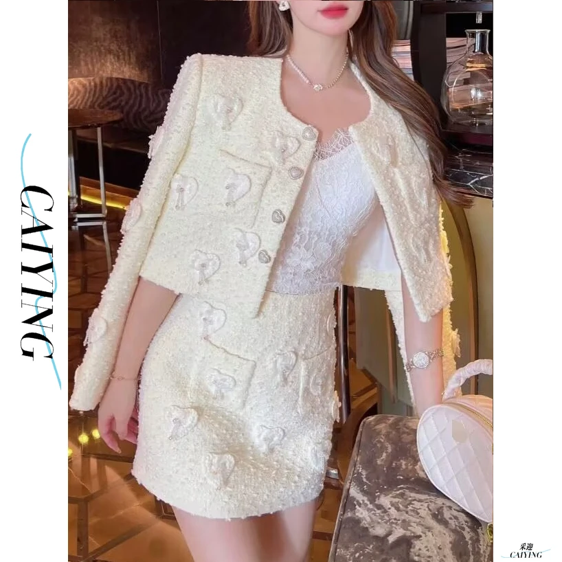 【媛媛二姐】气质高级感搭配2025新款春季女装设计师小香风时尚套装