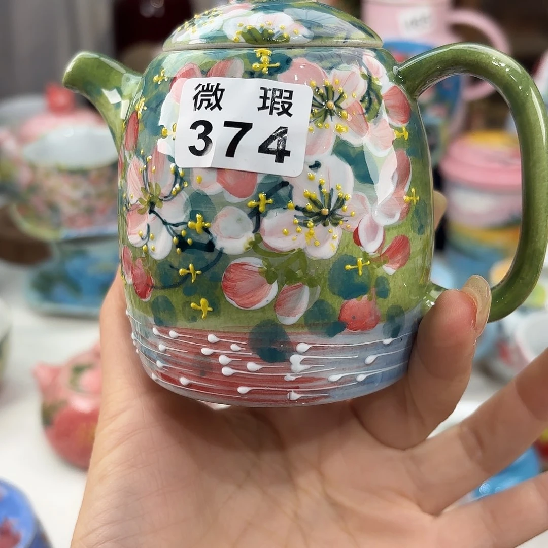 瓷片景德镇手绘高温釉下彩陶瓷茶具