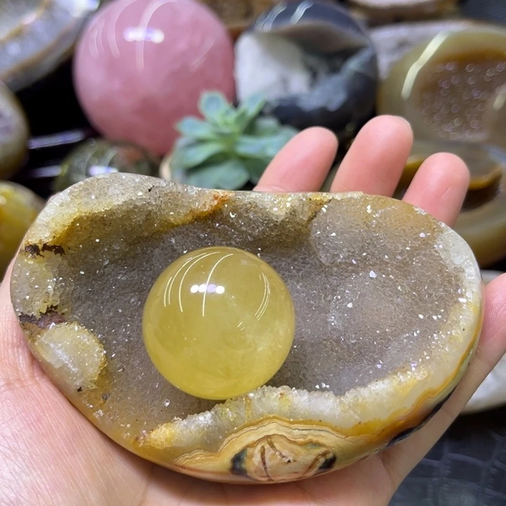 水晶发饰未镶嵌黄晶花盘