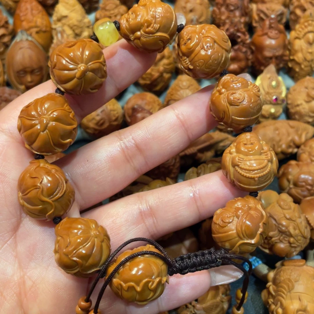 【闪购商品】手串/手链橄榄核荷叶财神