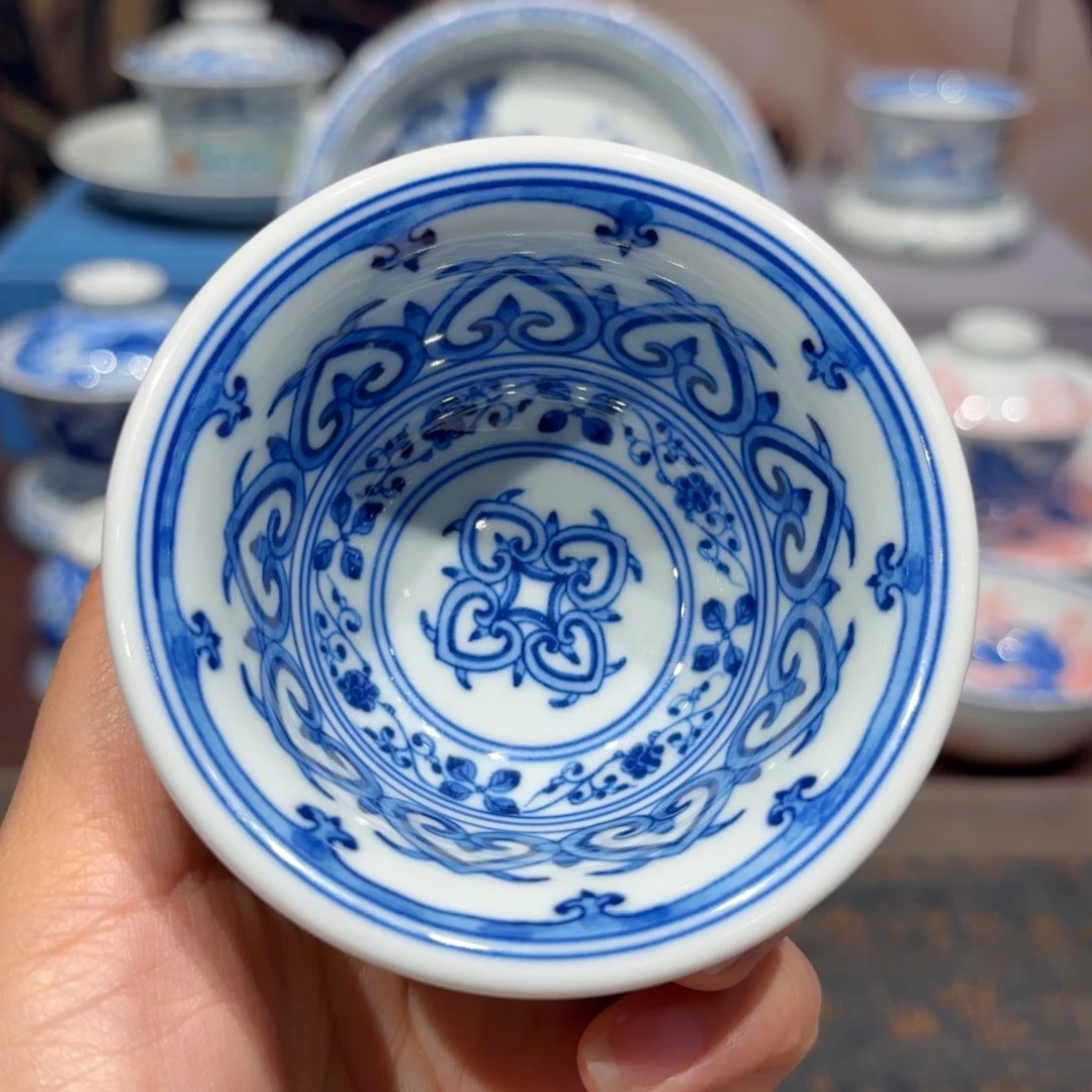 瓷片手工手绘陶瓷茶具