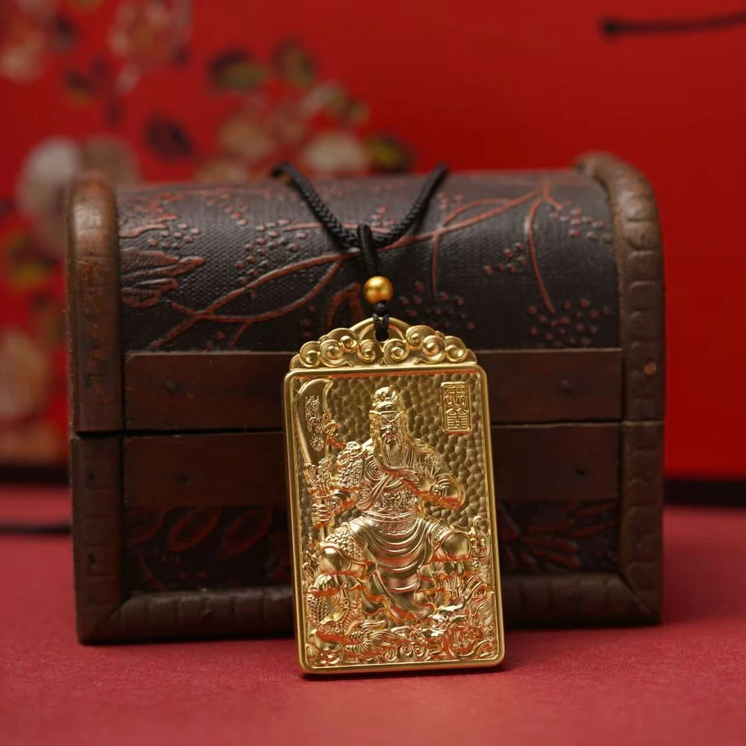 铜合金吊坠 合金吊坠（忠义关公）实心双面忠义关公吊坠时尚