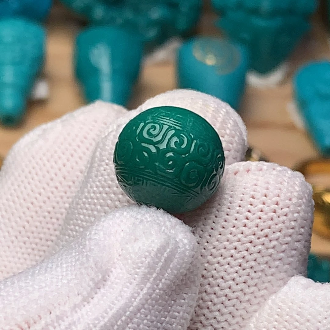 未镶嵌绿松石珠宝奇石13mm