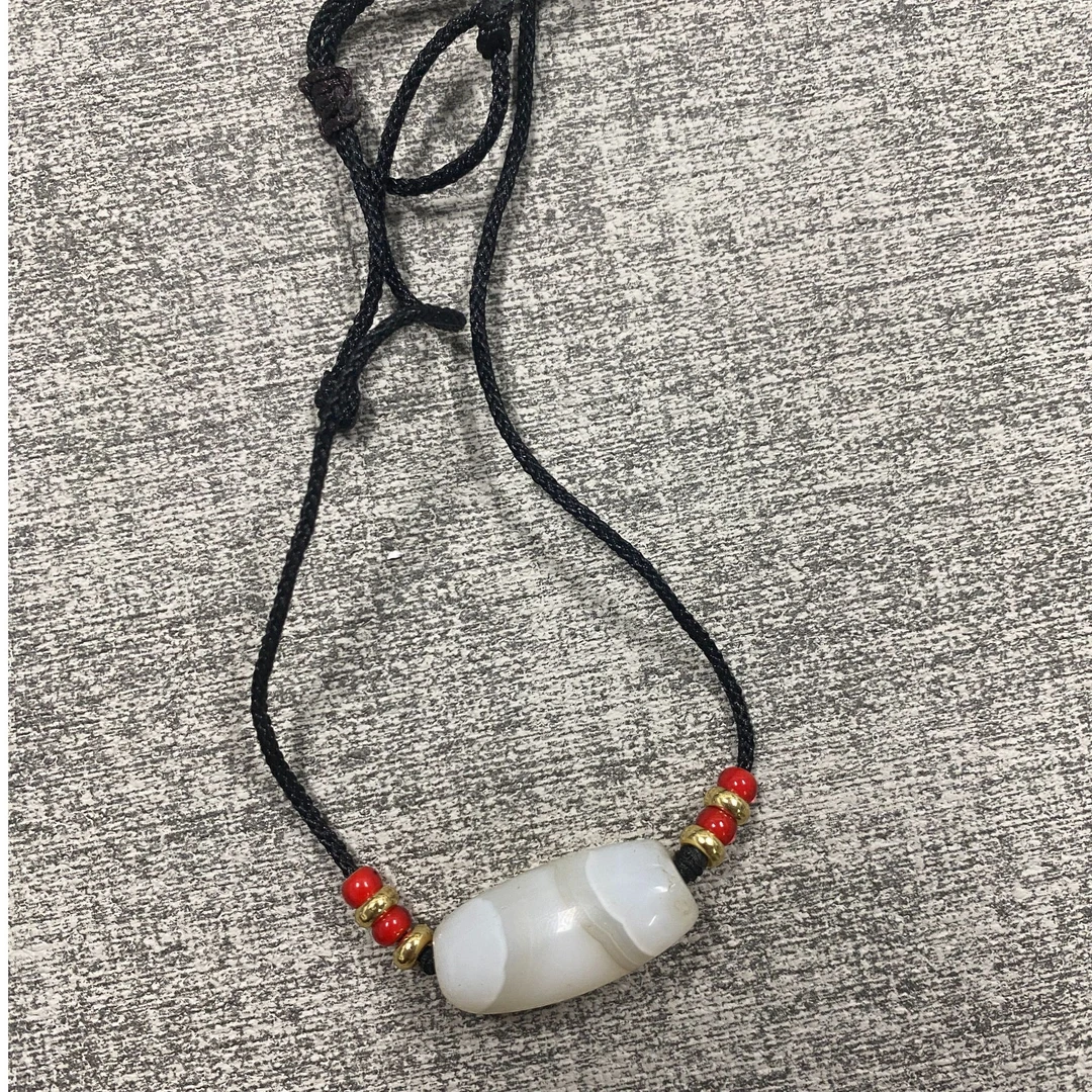 XT1111 民国 缠丝玛瑙 脖挂-HD/文玩/收藏老物件/送礼盘玩