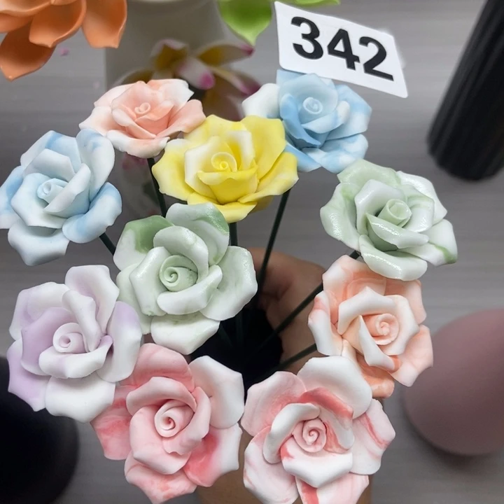 陶瓷手工制作陶瓷花