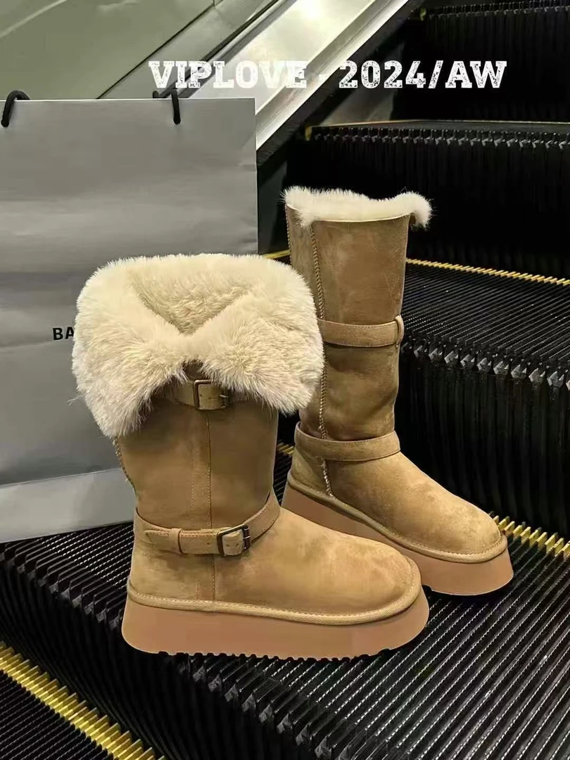 阿丹家     巨洋气高筒雪地靴20241218