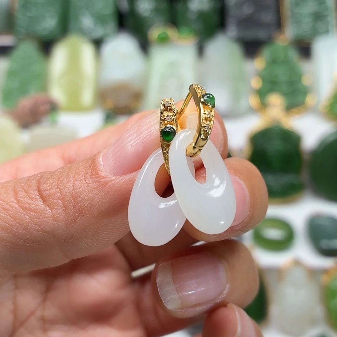 和田玉银S925镶嵌颈饰