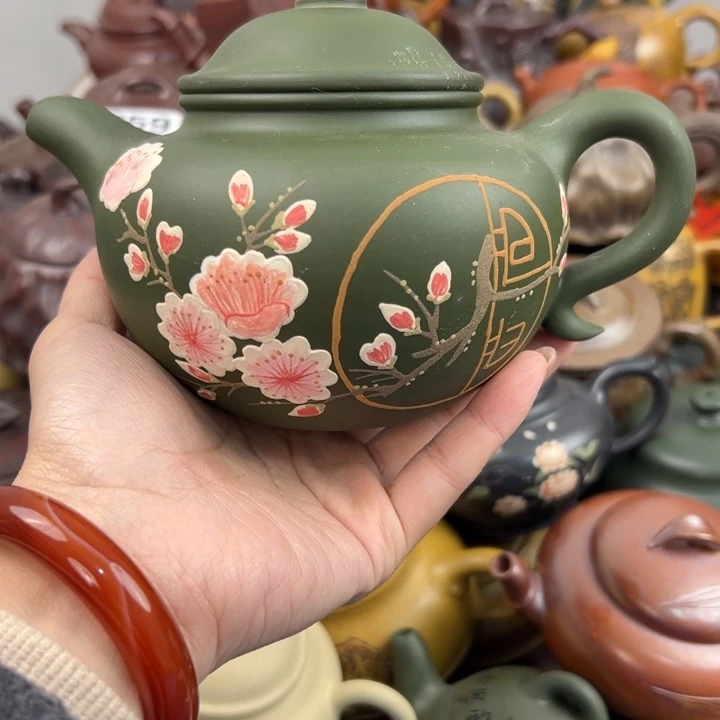 茶壶紫砂壶盖花了