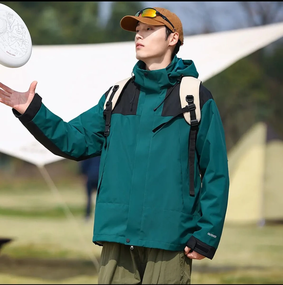 3037秋冬季男女冲锋衣登山服外套夹克潮牌户外防风防水