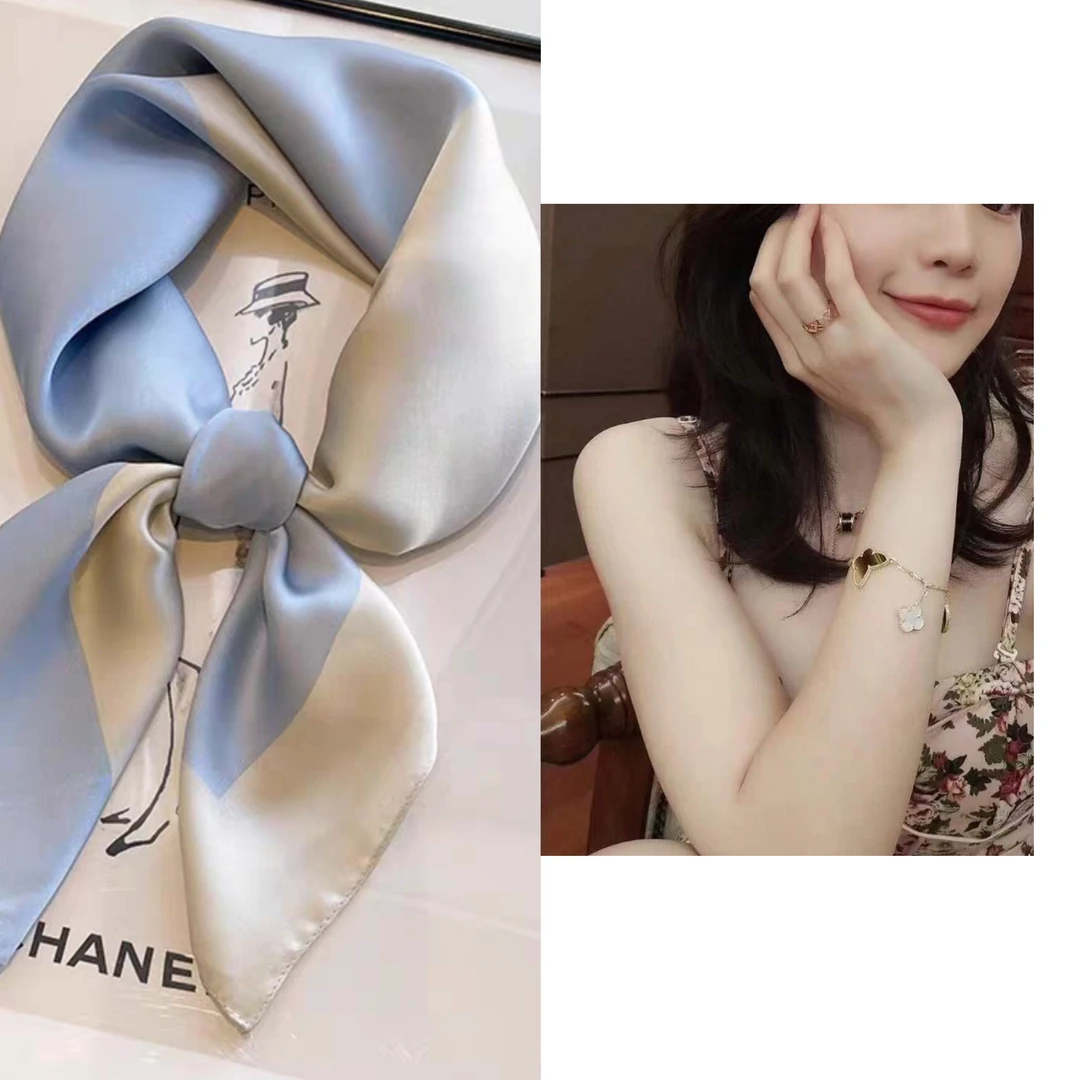 【LUCKY .  手】05【V金版本】精美简约百搭时尚网红丝巾气质