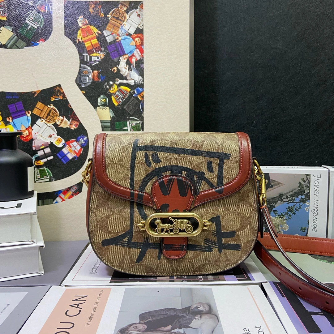 95新 COACH/蔻驰 23159斜挎包21*19