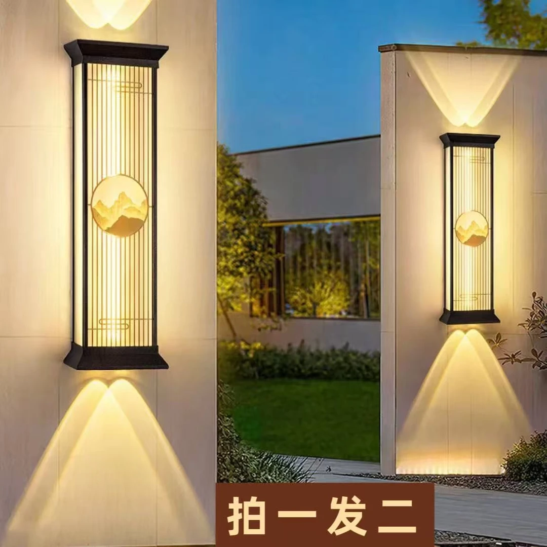 太阳能户外景观灯户外射灯壁灯大门两侧灯外墙灯庭院灯别墅防水灯
