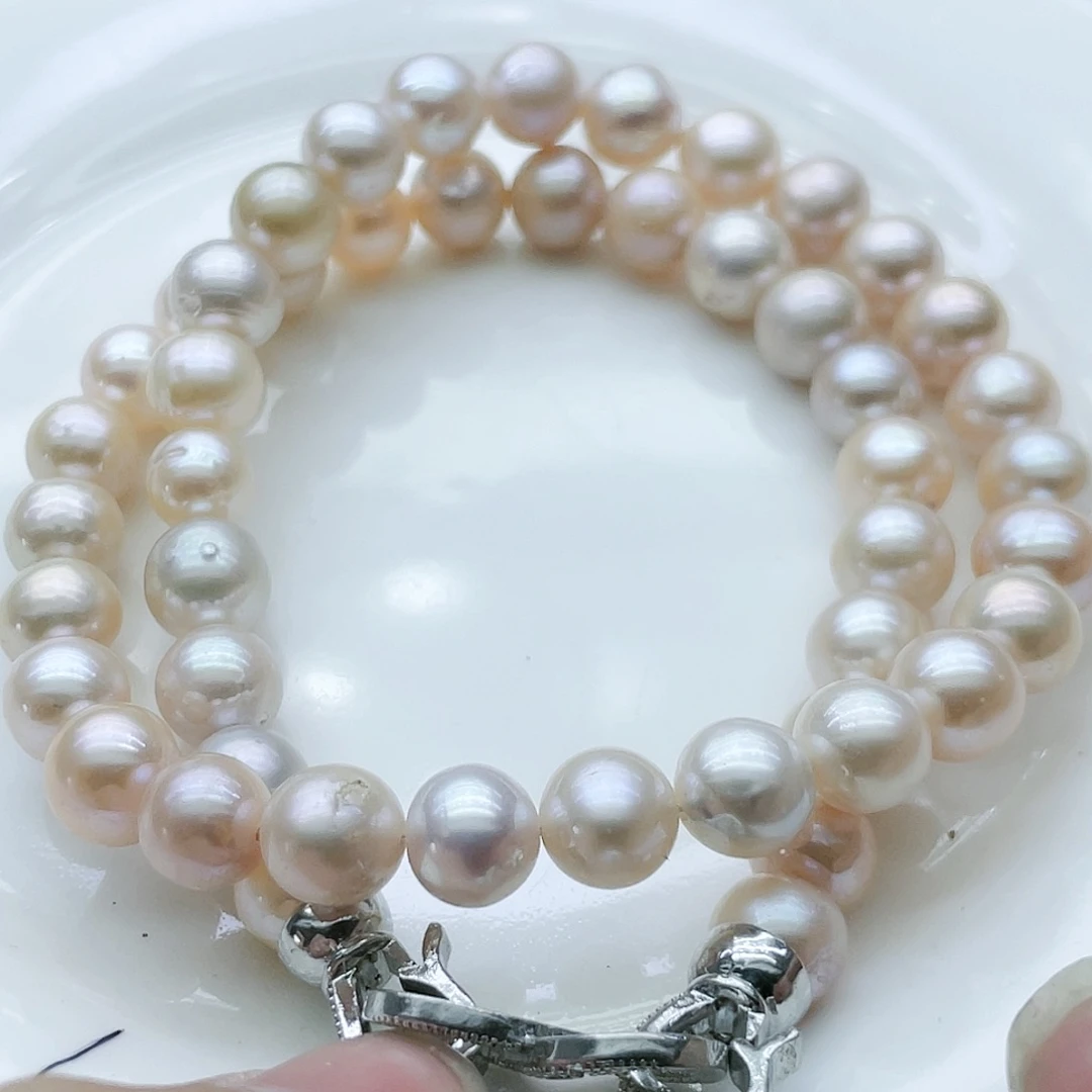 淡水珍珠颈饰钛钢