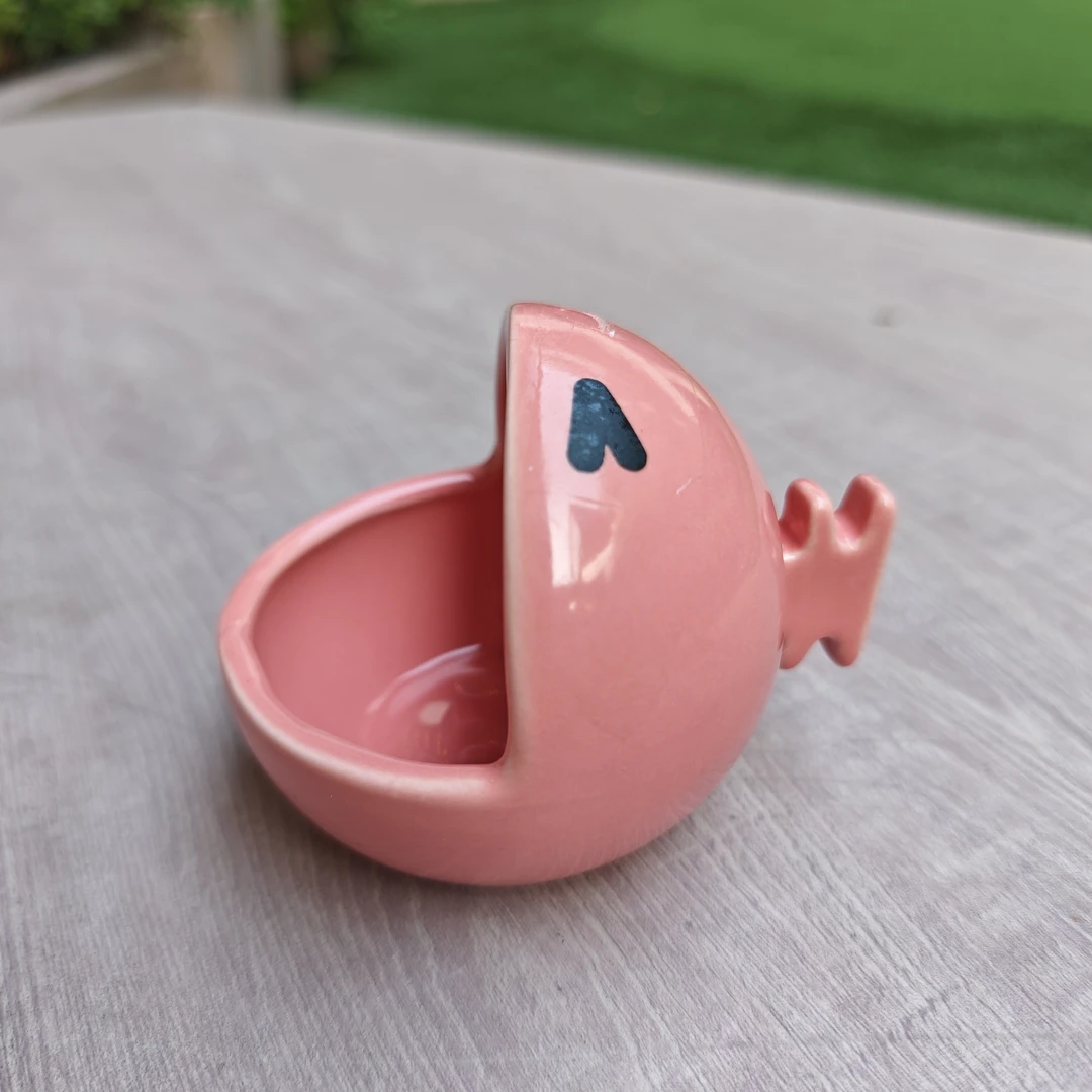 鹦鹉陶瓷食碗 侧面底部双角度笼内固定 外径8厘米内径6.5厘米