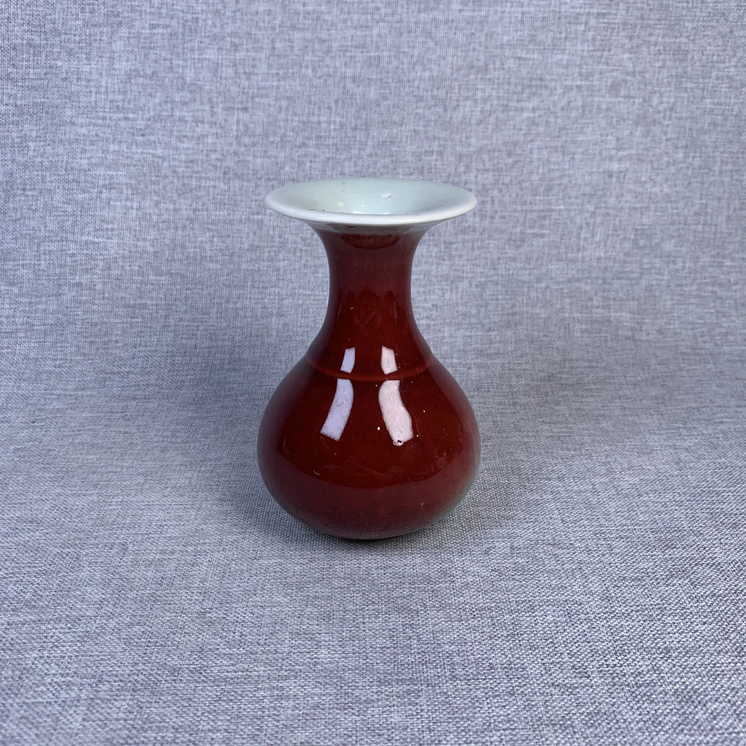 清代窑变釉赏瓶古瓷器真品国营镇江市文物商店库出5128333