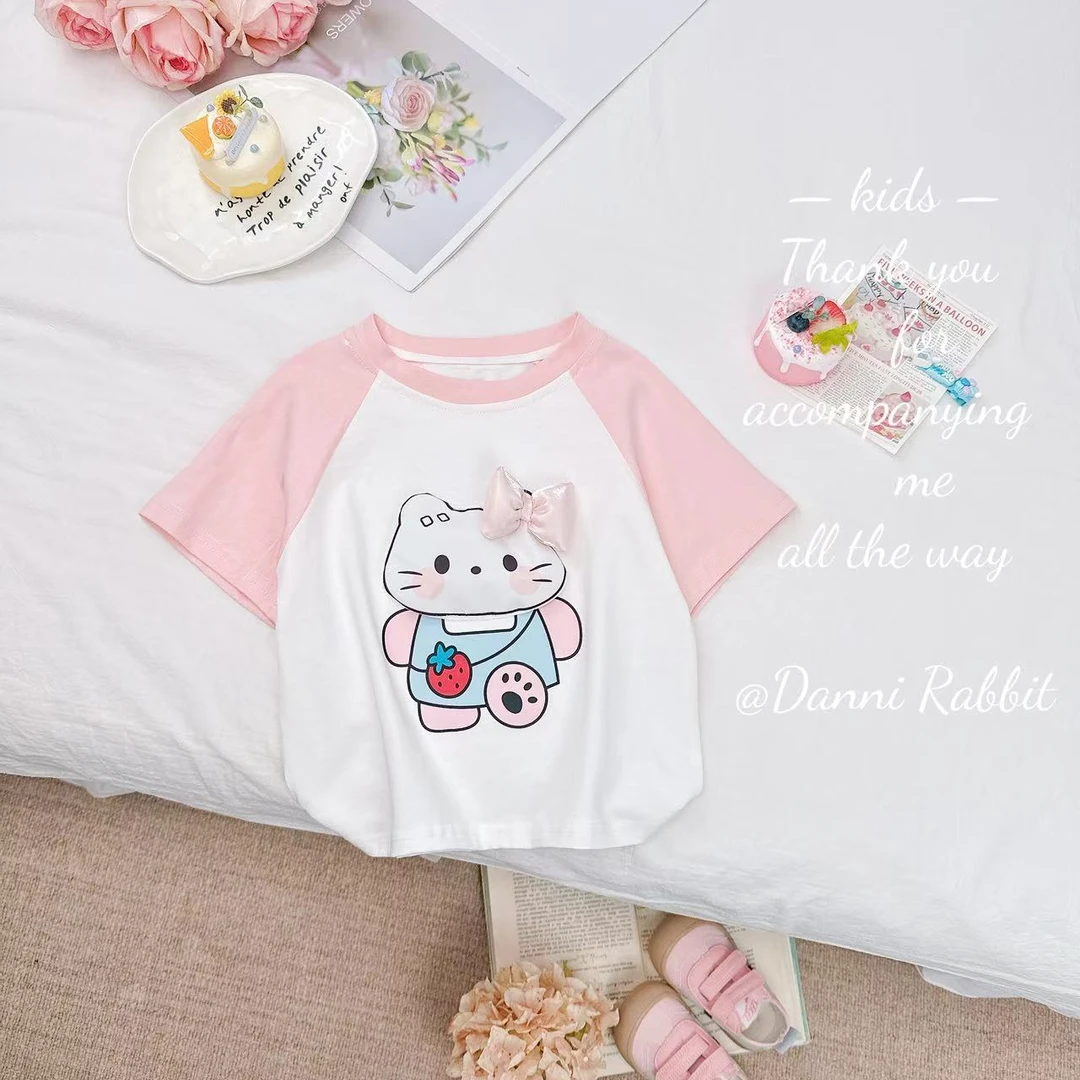 【Dannirabbit】*卡哇伊百搭必入系列—立体蝴蝶结短袖* W-54