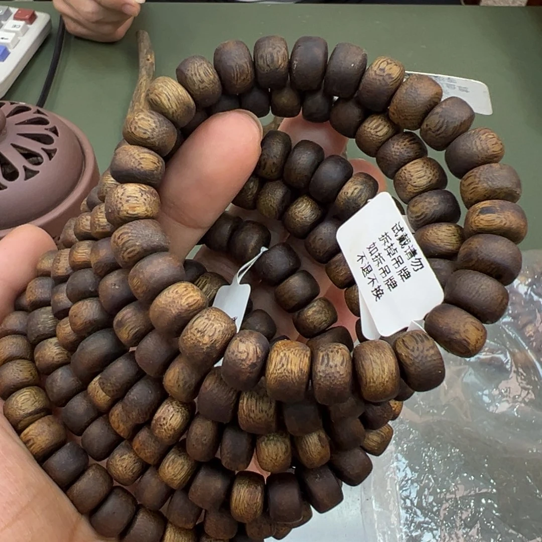 沉香手串张勺子算盘珠卡1.0/8g单圈多样性发一