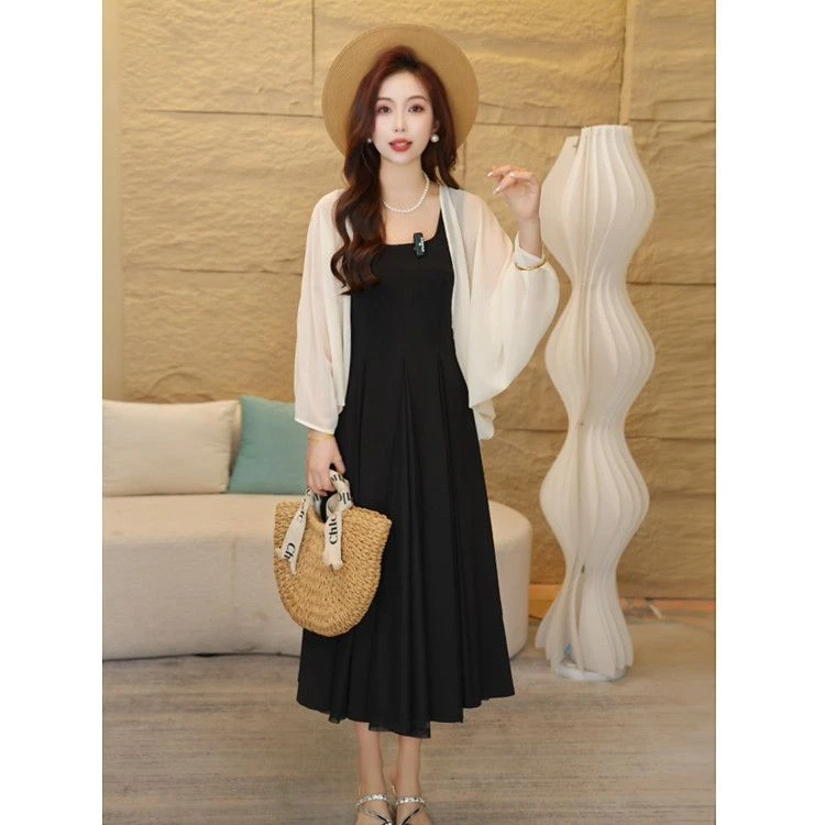 洋气休闲装冰丝防晒开衫女春夏新款高级感气质披肩古风罩衫长袖