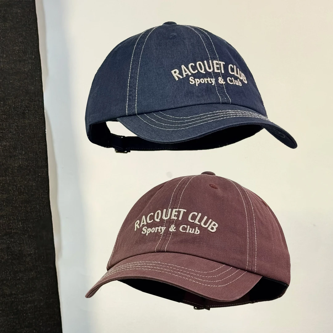 美式复古棒球帽2025潮男潮女短檐鸭舌帽夏百搭宽松大头围遮阳帽