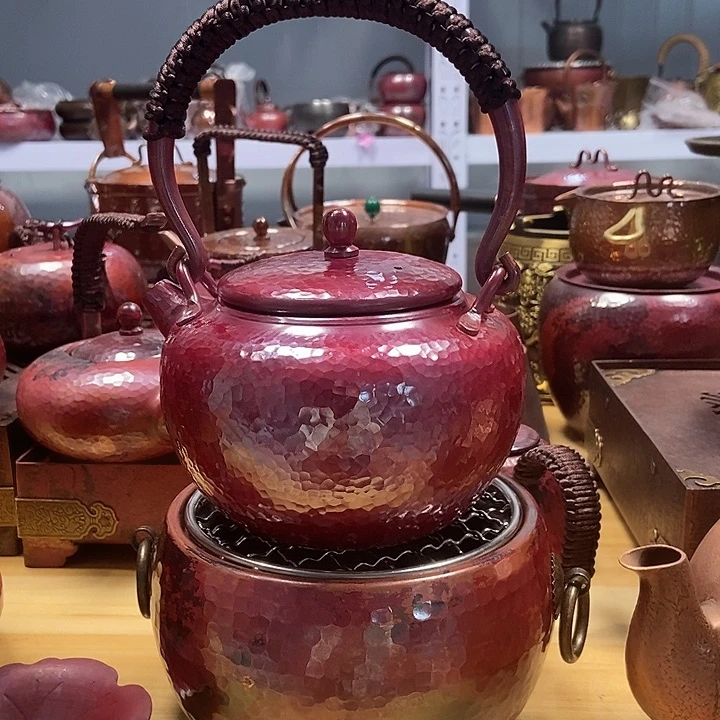 纯手工制作紫铜铜壶套