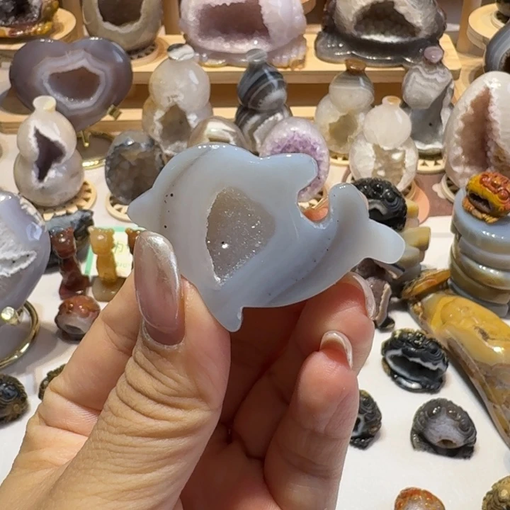 未镶嵌大型摆件（非配饰）水晶海豚