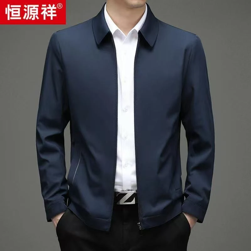 GILAS商务休闲纯色男男士通勤翻领夹克休闲夹克衫薄款百搭