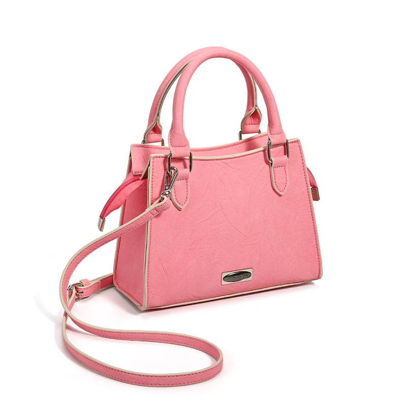 喜妈妈大容量通勤百搭手提式托特拉链暗袋单肩包包包潮流单肩韩版