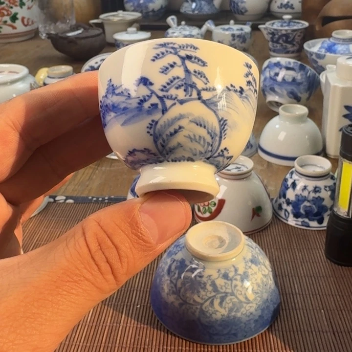 t***宝青花瓷器杯子茶具