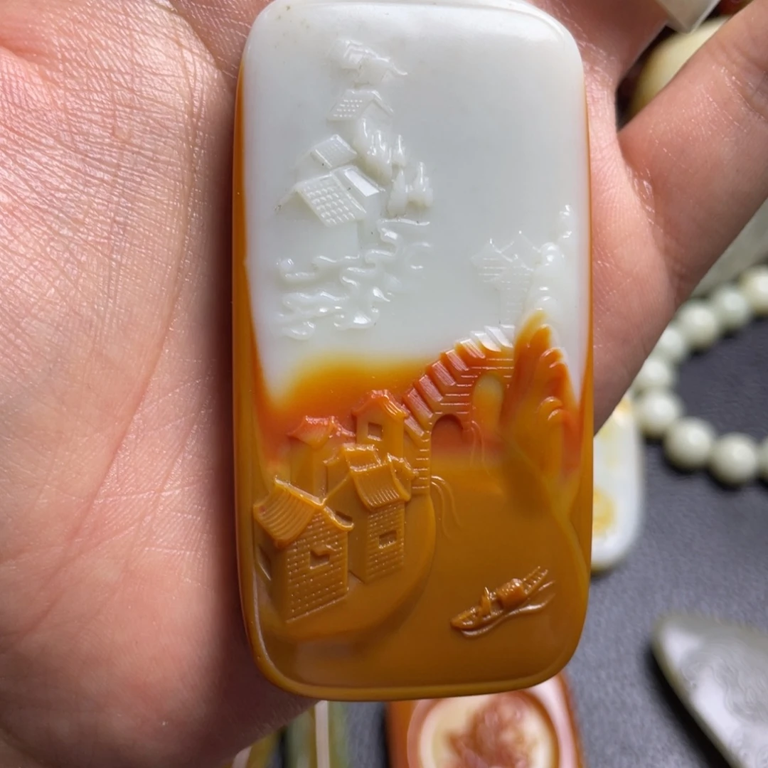 元***简和田玉未镶嵌颈饰