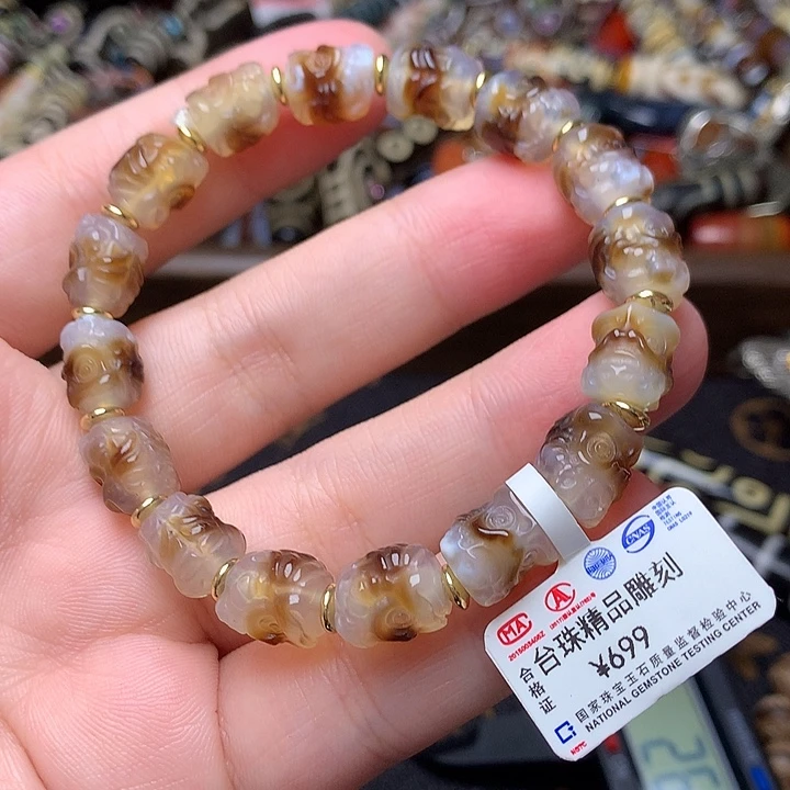 玛瑙/玉髓未镶嵌发一条