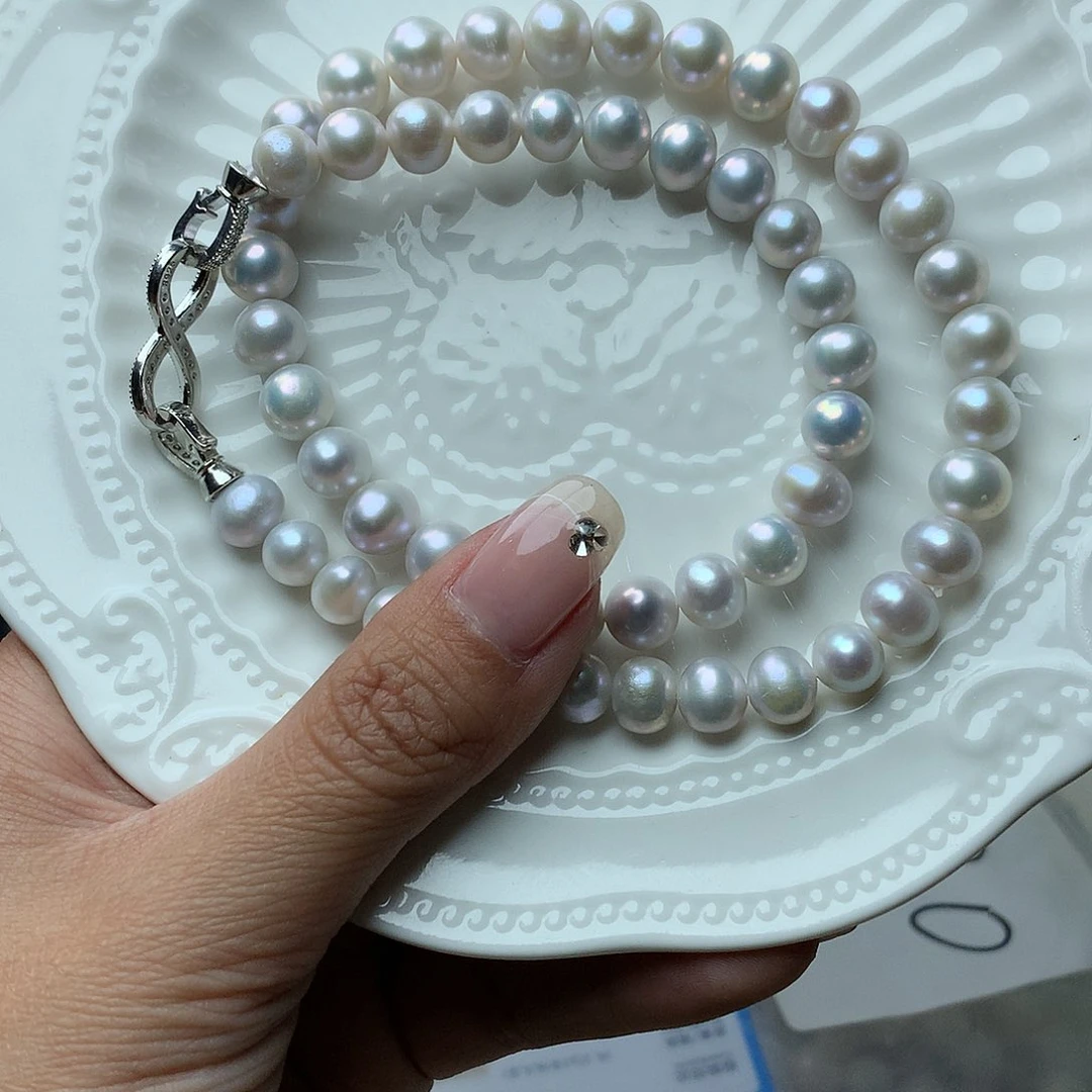 淡水珍珠8-9未镶嵌t30项链