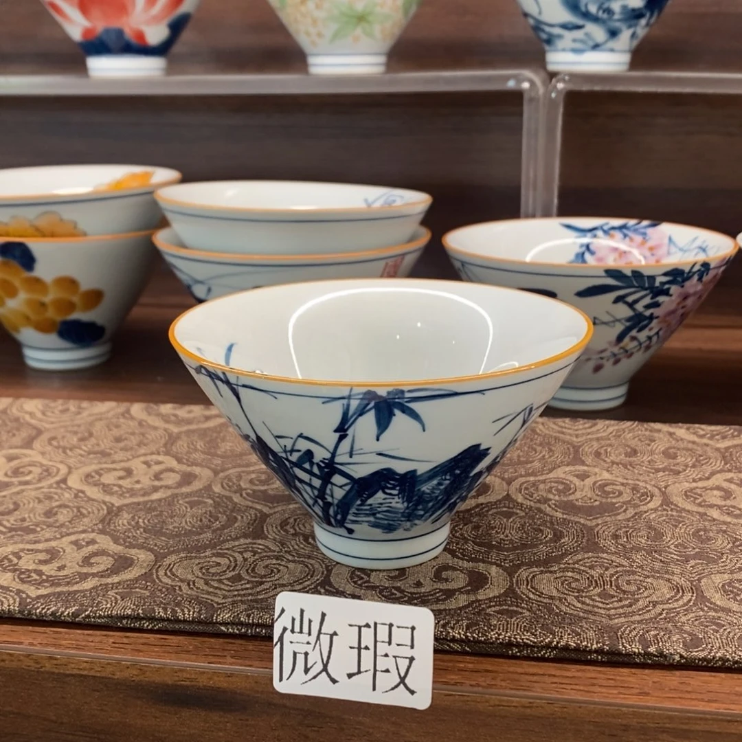 釉下彩老陶泥手工绘制