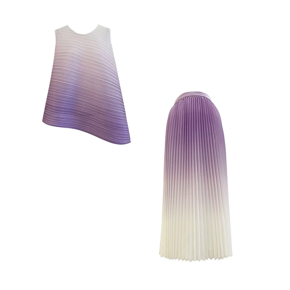 【飒姐专属】休闲风时尚渐变无袖慵懒套装女装82525-12