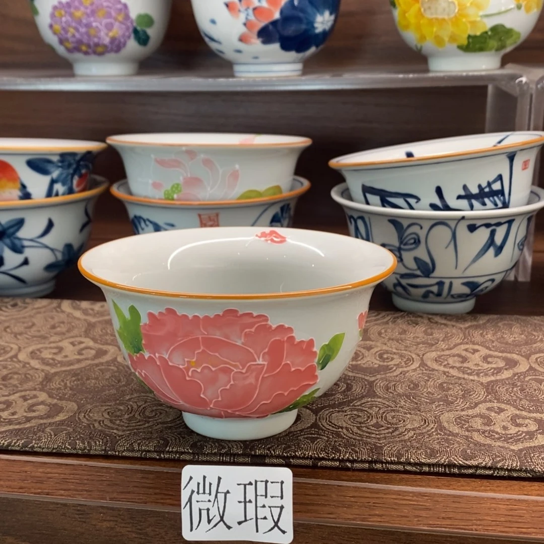 釉下彩老陶泥手工绘制