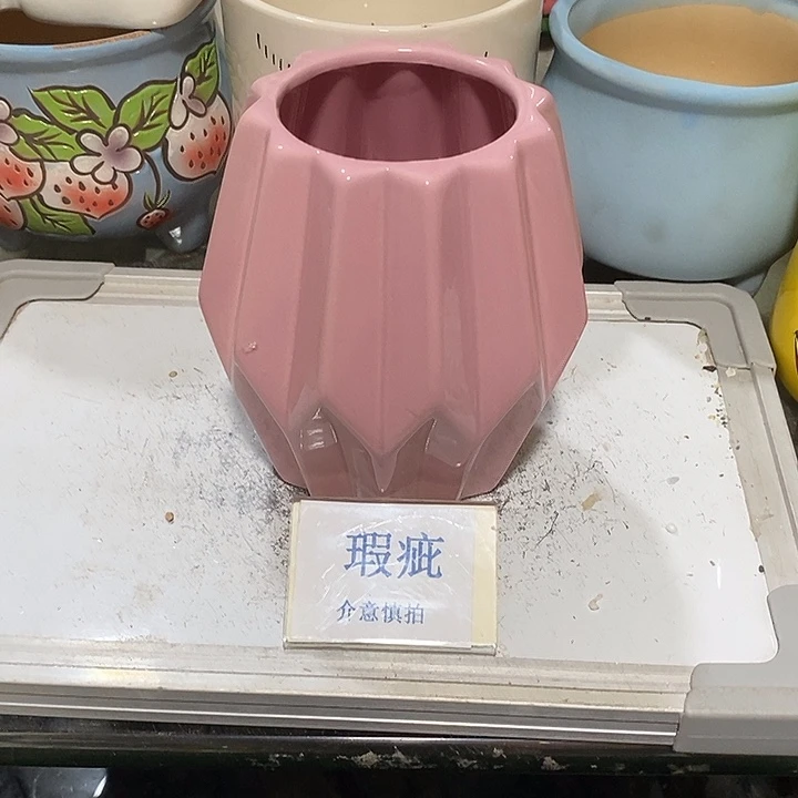 紫砂花盆多肉植物盆瑕疵有孔
