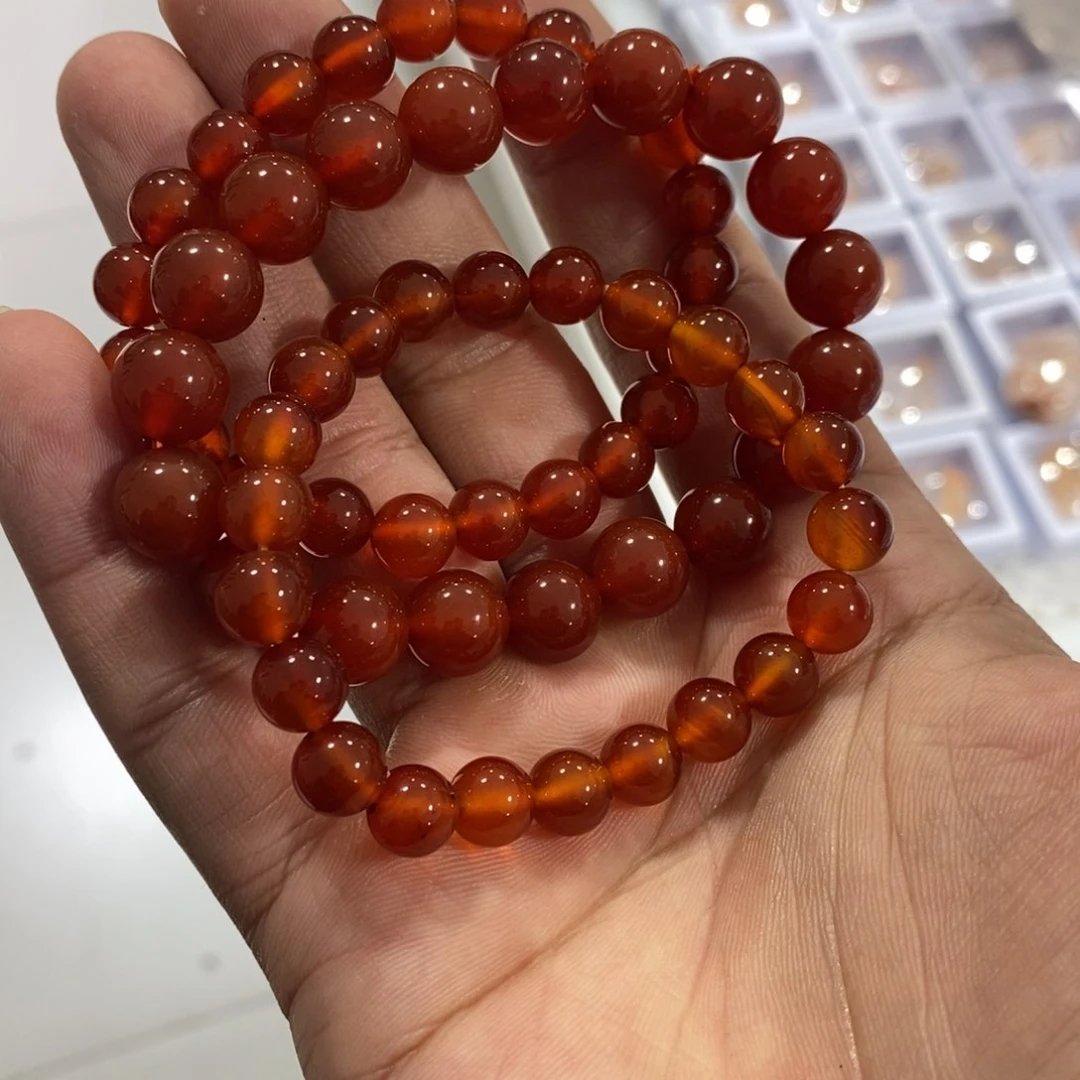 水晶手链未镶嵌红玛瑙