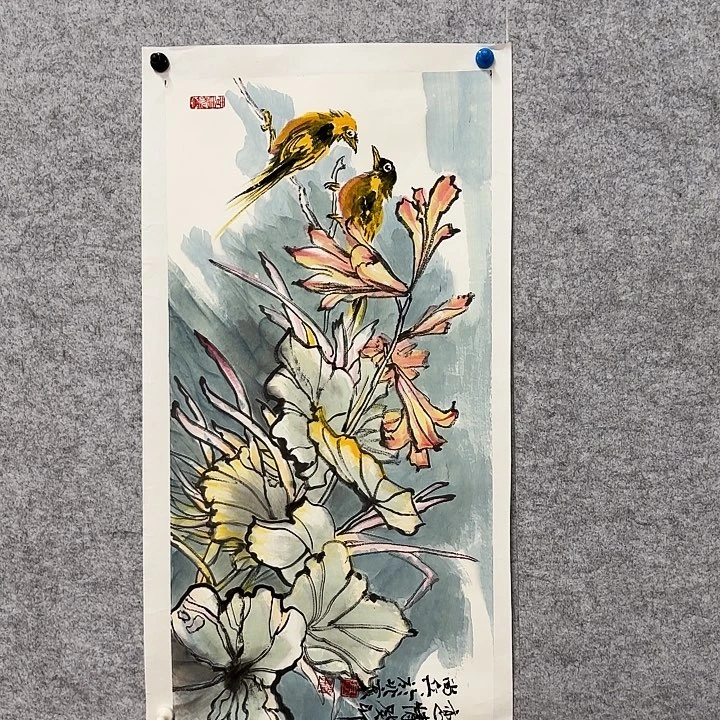 国画花鸟等多种鸟类和