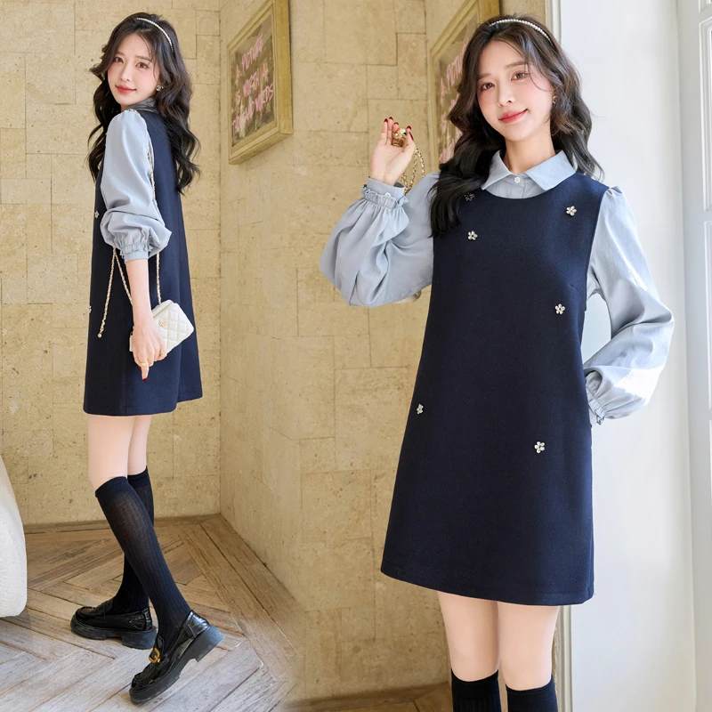 套装女2025新款爆款洋气法式学院风衬衫花朵背心裙两件套春游出行