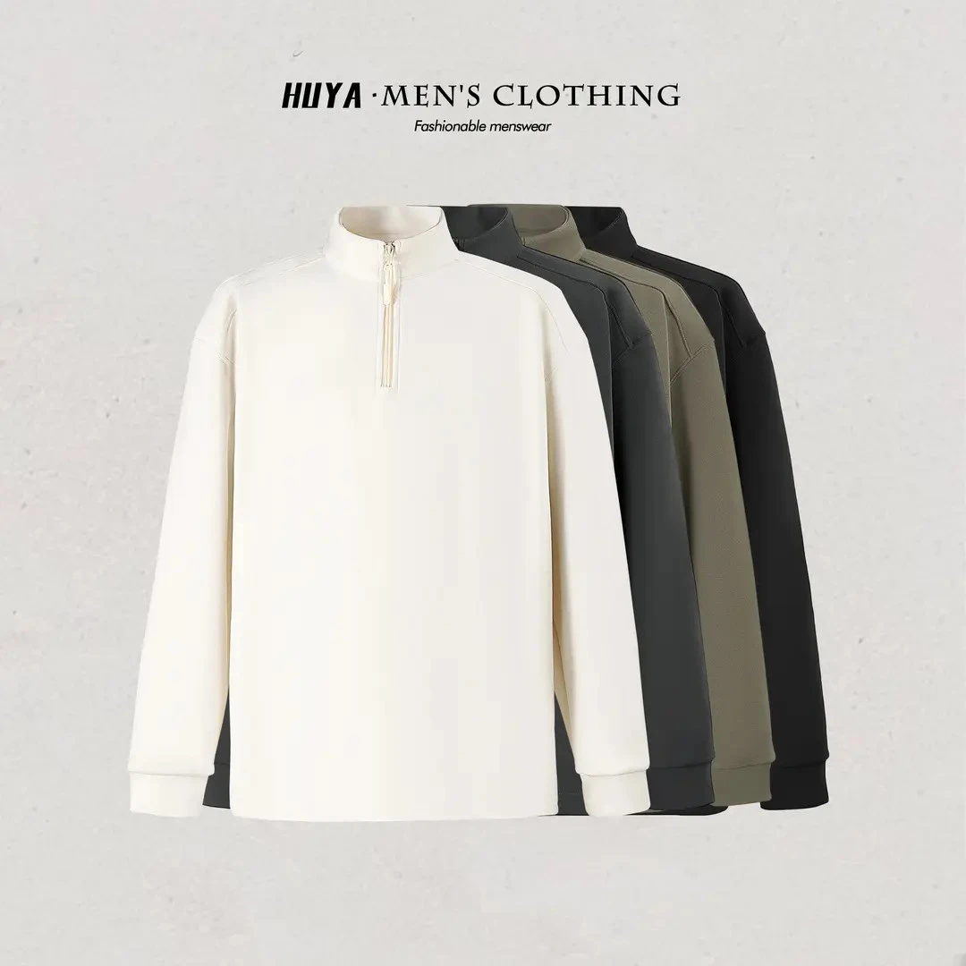 虎牙兄弟爆款半拉链卫衣2025冬季双面磨毛运动休闲立领长袖X66902