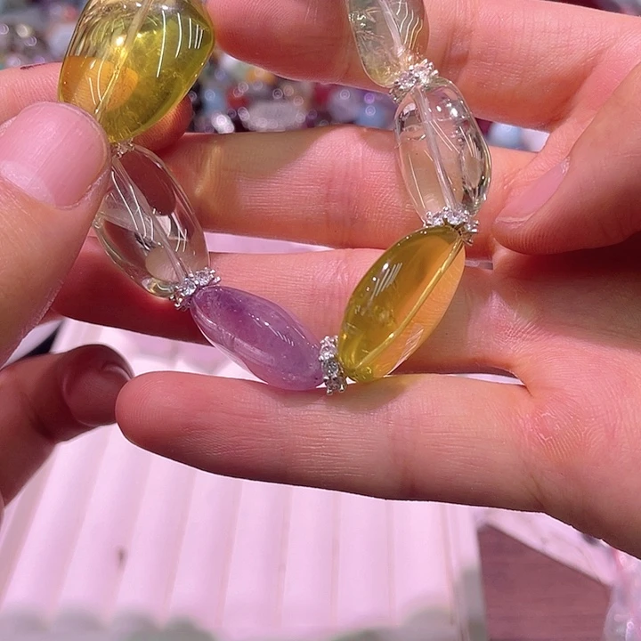水晶手串未镶嵌随形多宝