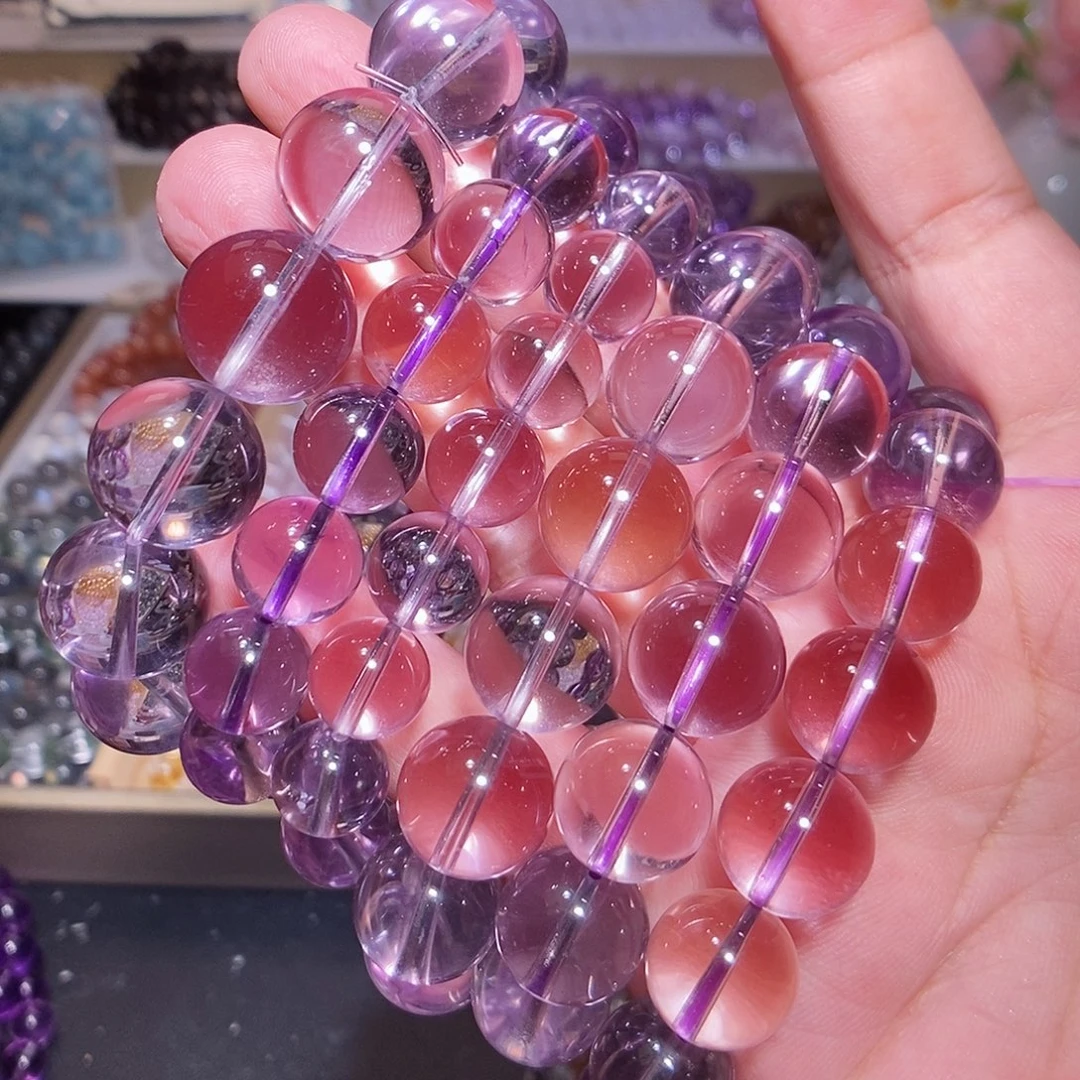 手链未镶嵌水晶玻紫11-18.5mm/克16元