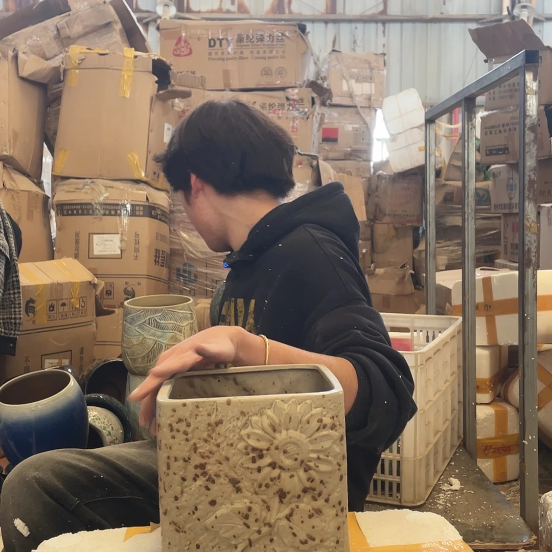 红陶宜兴紫砂粗陶花盆