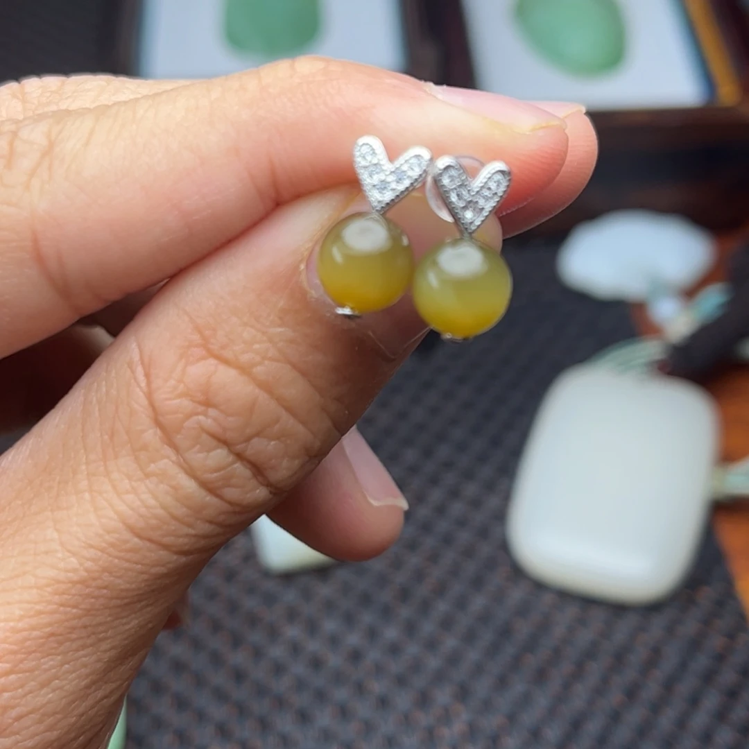 和田玉银S925镶嵌颈饰