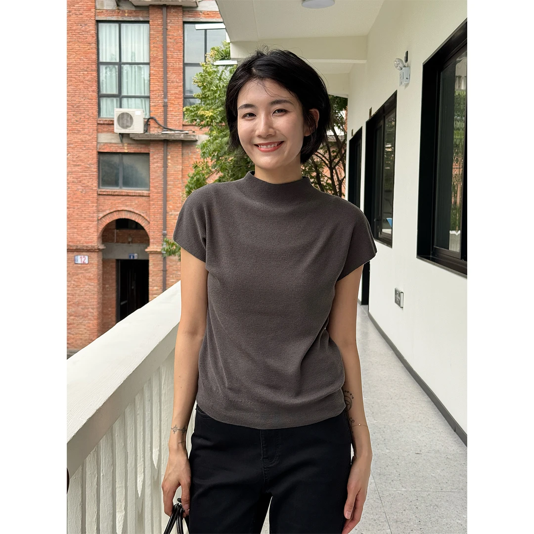 LANGQING 半高领亲肤显瘦气质针织衫46597#