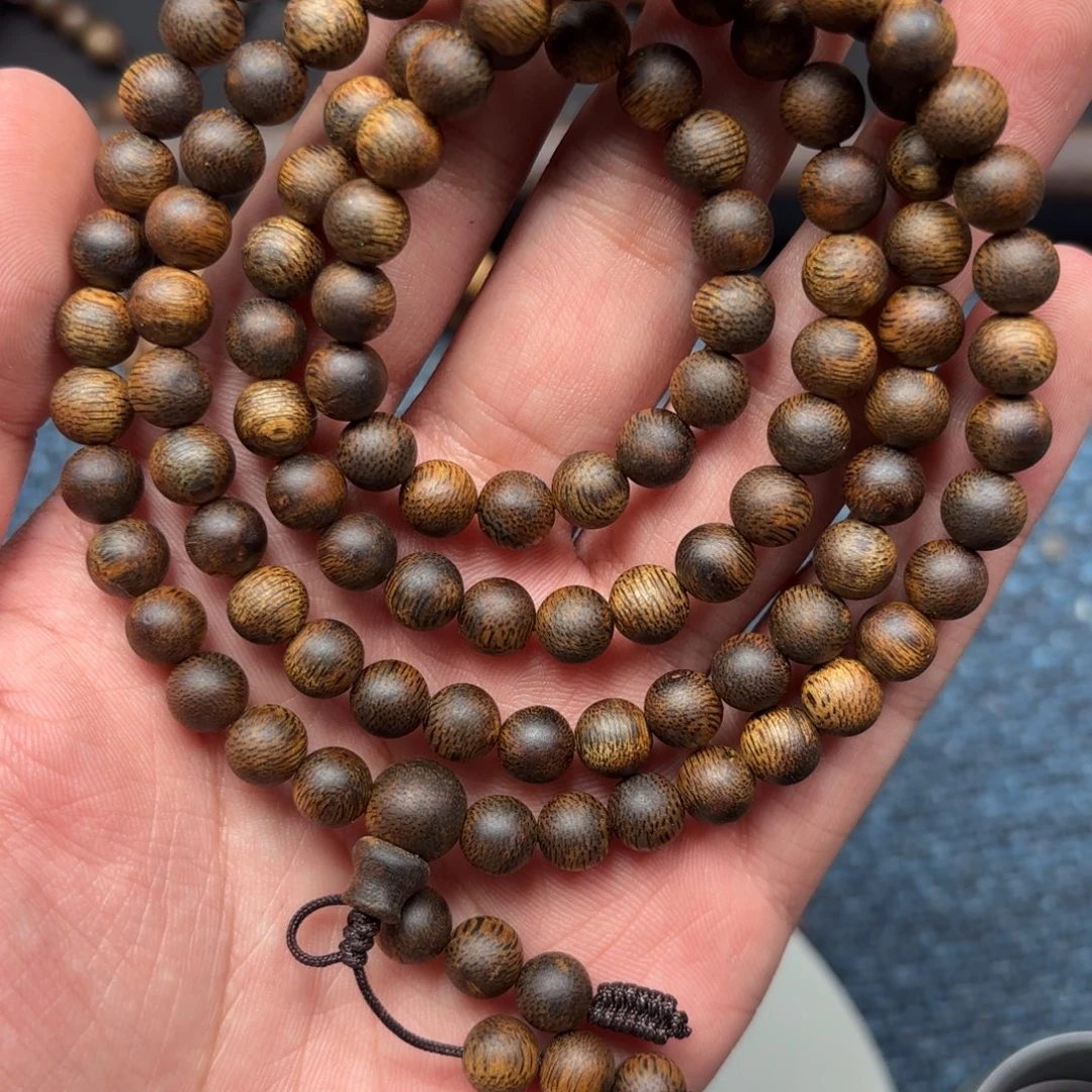 牧***马沉香手串淳化老料海南莺歌绿奇楠多圈