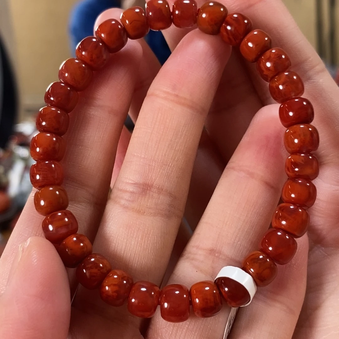 未镶嵌单圈7mm原矿南红玛瑙