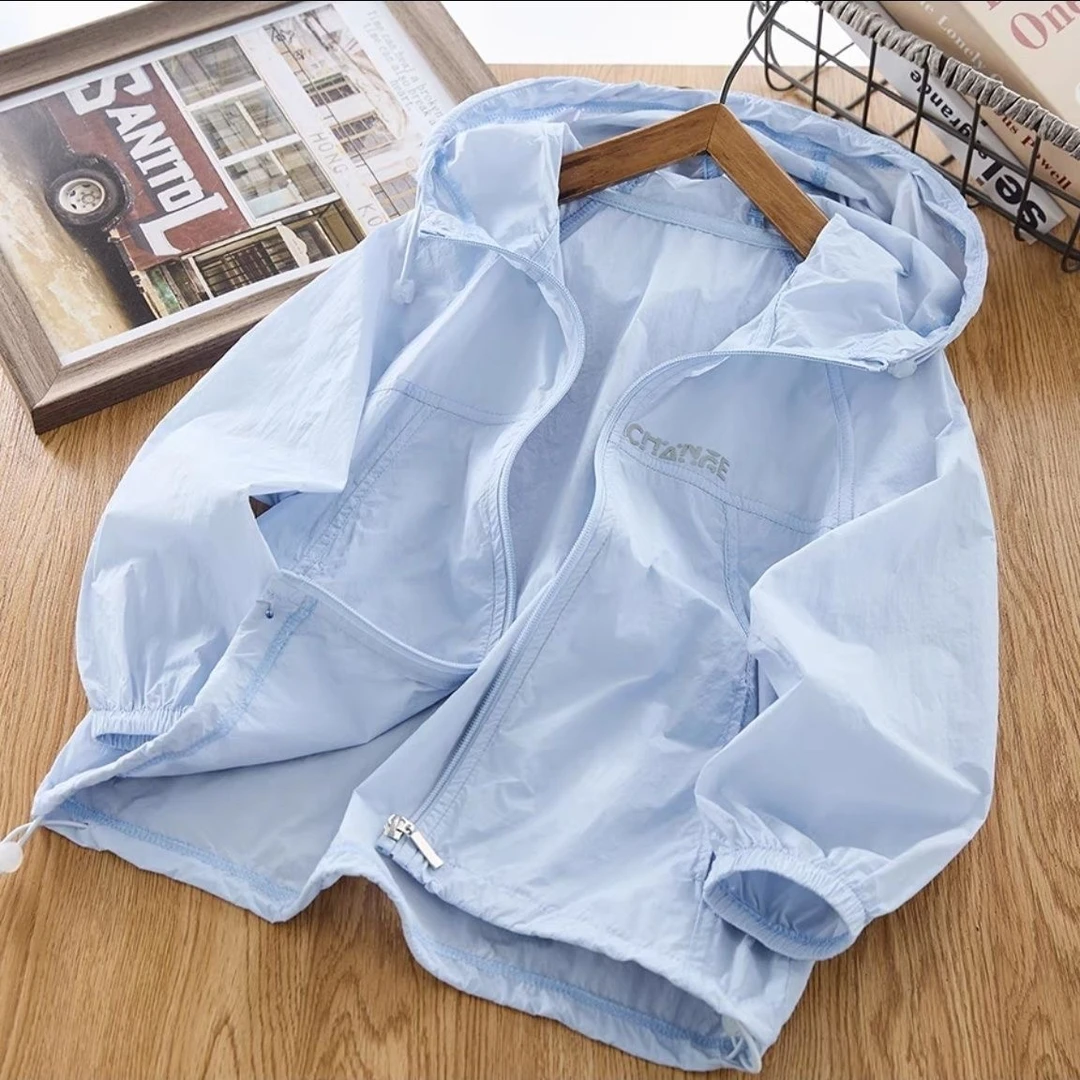 男童轻薄透气防晒服2025新款中大童男孩户外休闲夏装空调服薄款