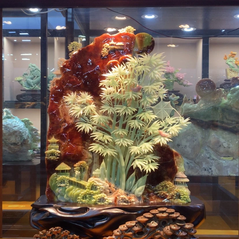 【闪购商品】未镶嵌蛇纹石玉摆件覆膜