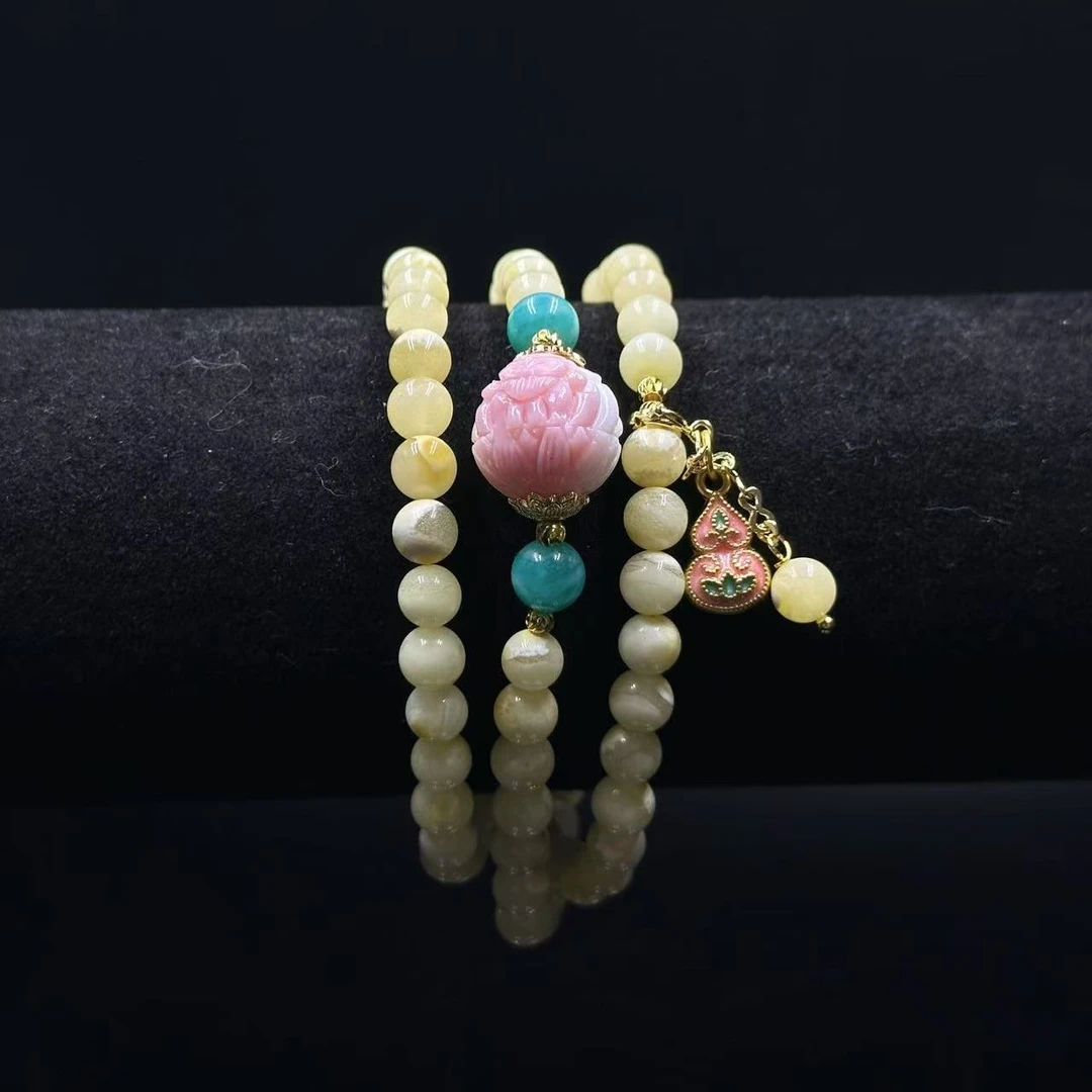 ZZ0068  蜜蜡圆珠多圈手链